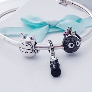 Totoro Spirited Away 3 charms S925 Sterling Silver Pandora compatible
